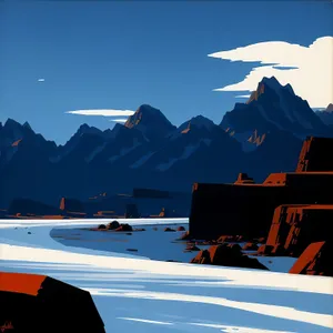 Airplane flying over sandy mountain landscape