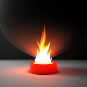 Burning Blaze: fiery flickering flame in darkness