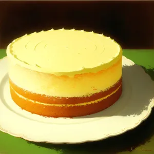 Delicious Gourmet Dessert: Creamy Cake with Sweet Conserve