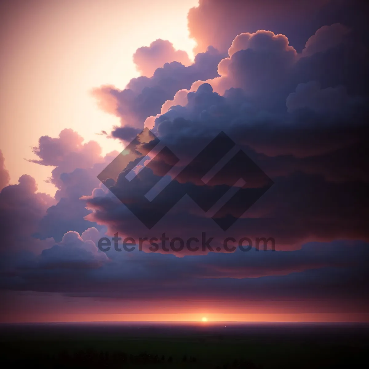 Picture of Vibrant Sunset, Illuminating the Clouds