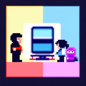 Web Design Pixel Icon for Business Sign