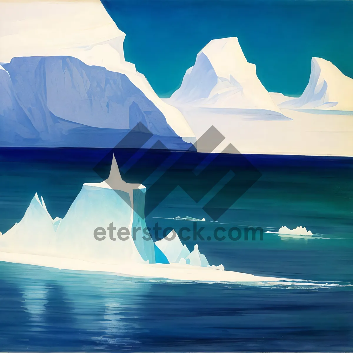 Picture of Arctic Serenity: Majestic Iceberg in Winter Wonderland