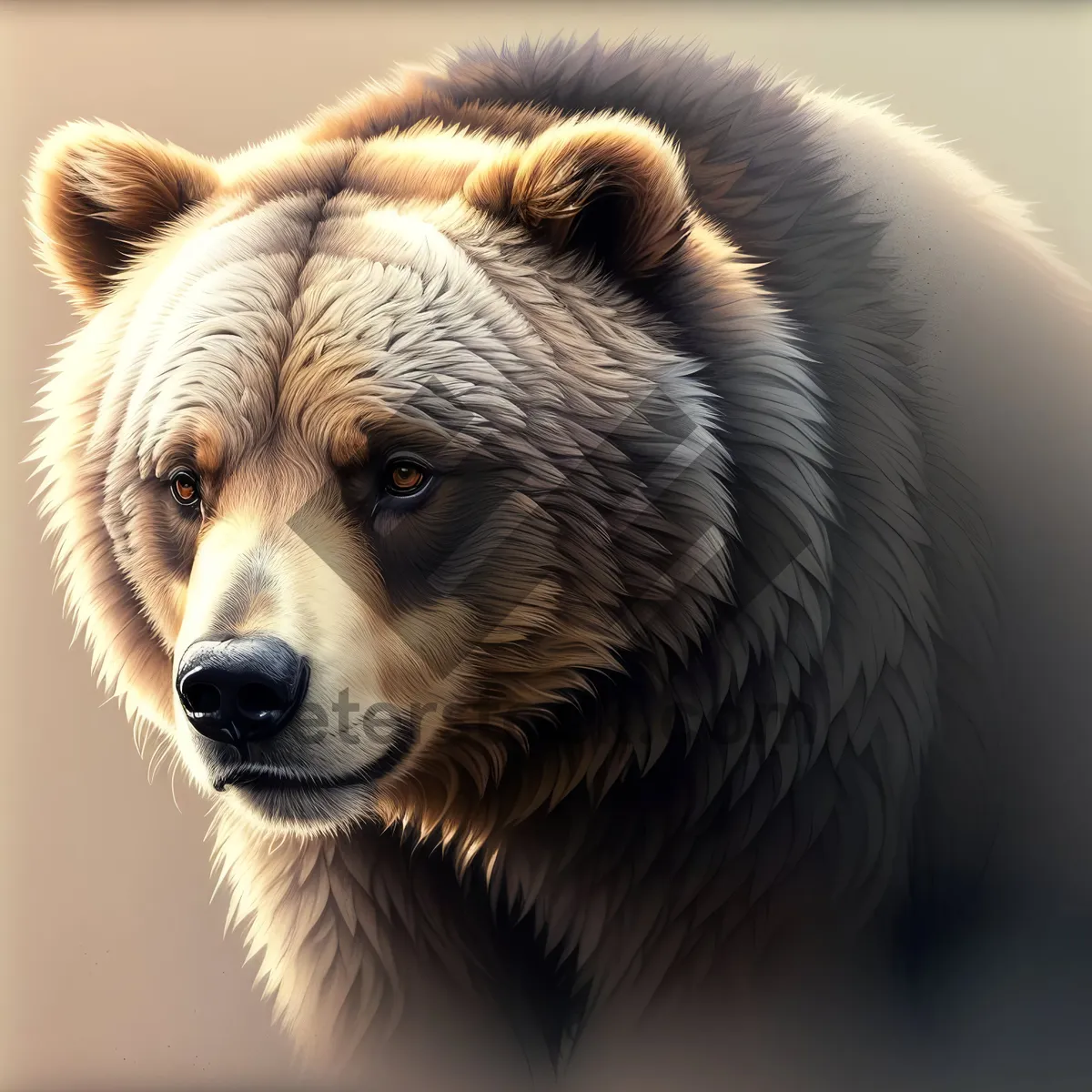 Picture of Wild Brown Bear – Majestic Fur Predator in the Wild