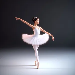 Elegant Ballerina Posing in Fashionable Dance Performance