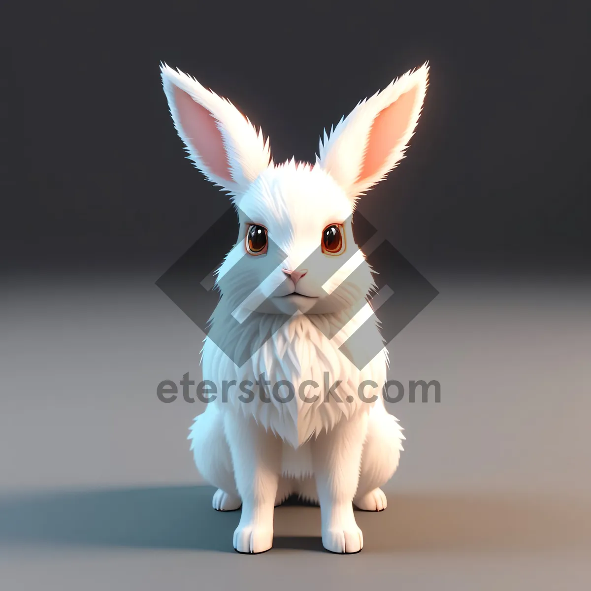 Picture of Furry Bunny with Adorable Floppy Ears