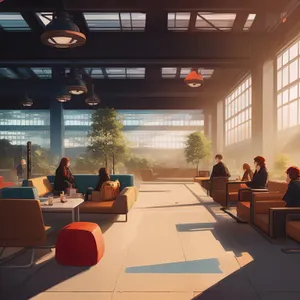 Modern Classroom Interior with Elegant Furniture