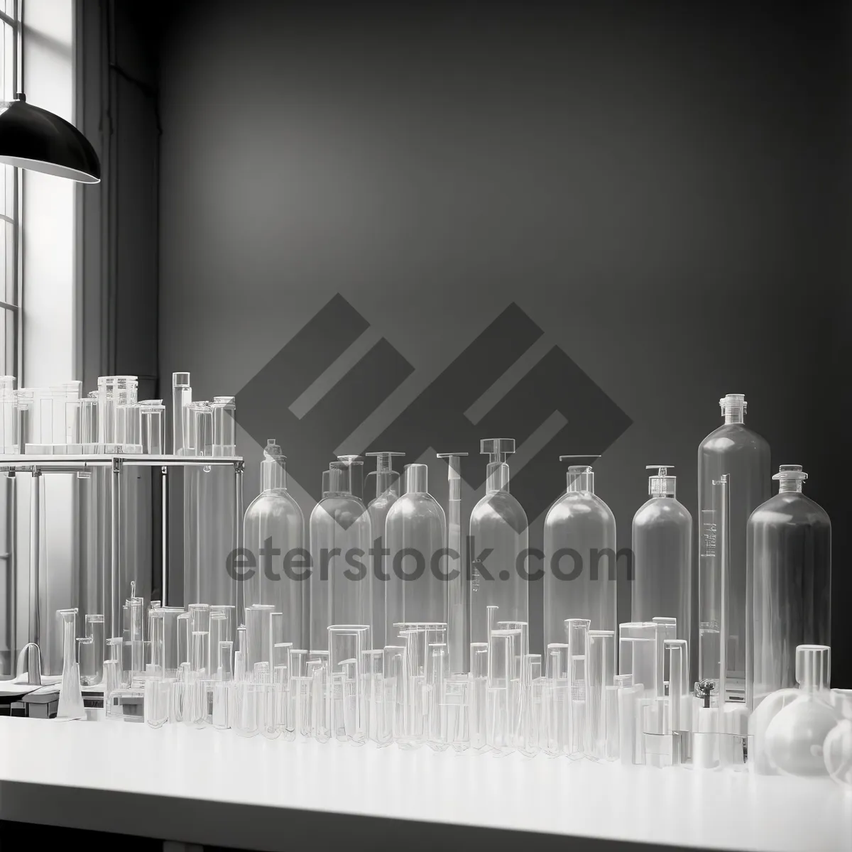 Picture of Scientist Conducting Liquid Experiment in Chemistry Lab
