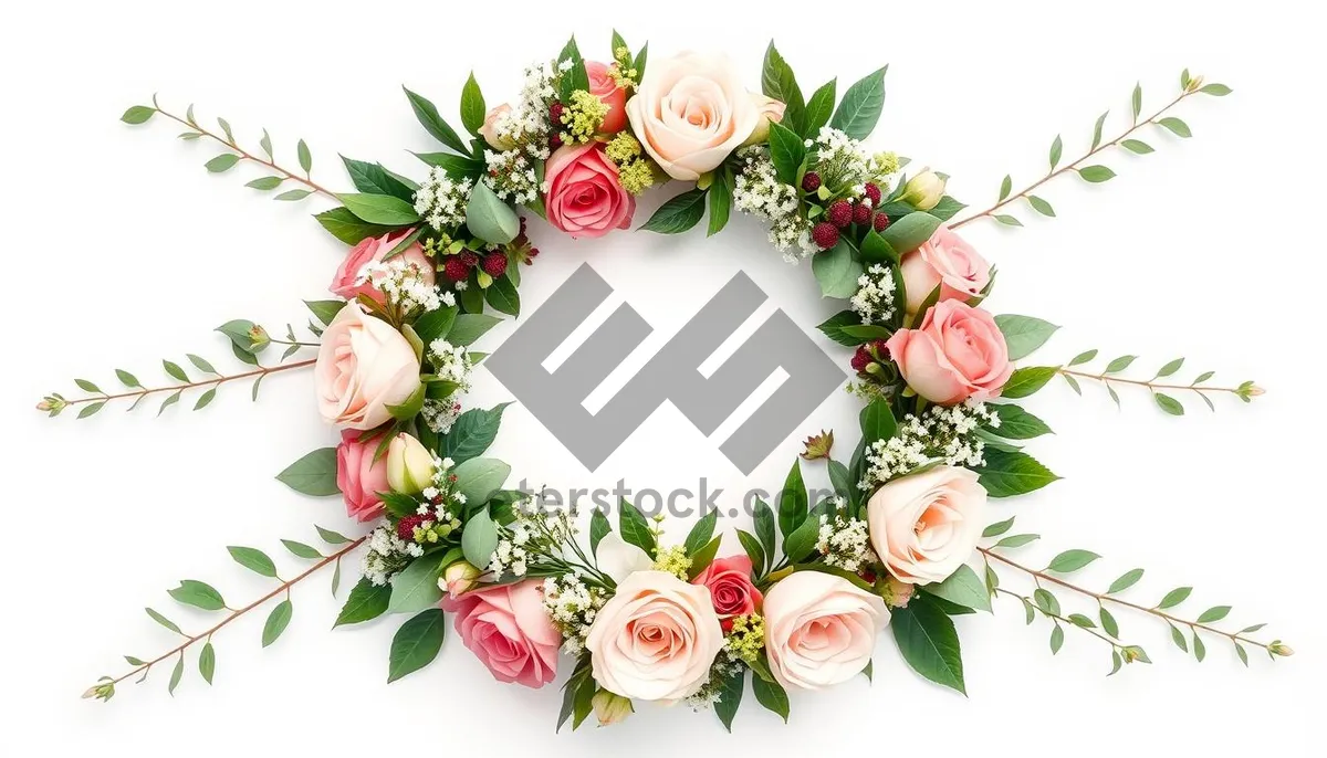 Picture of Floral Decoration Frame for Holiday Celebration Design