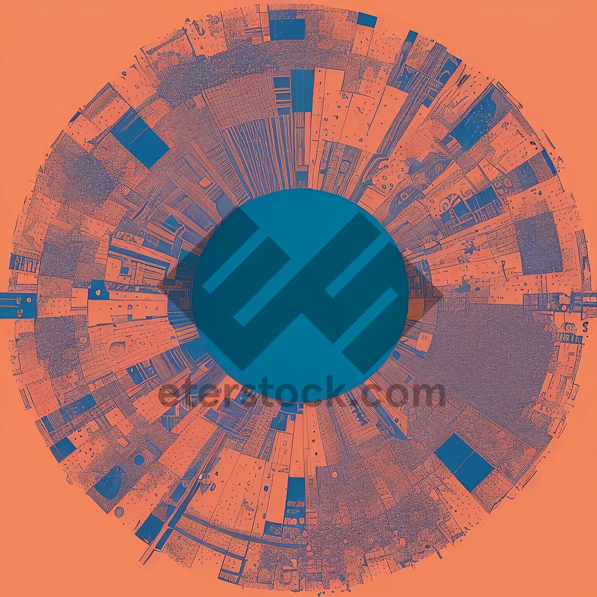 Picture of Digital Data Mosaic: Circle Design of Information Storage