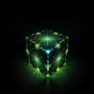 Black Fractal Shape Light Art Design