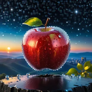 Fresh and Juicy Red Delicious Apple