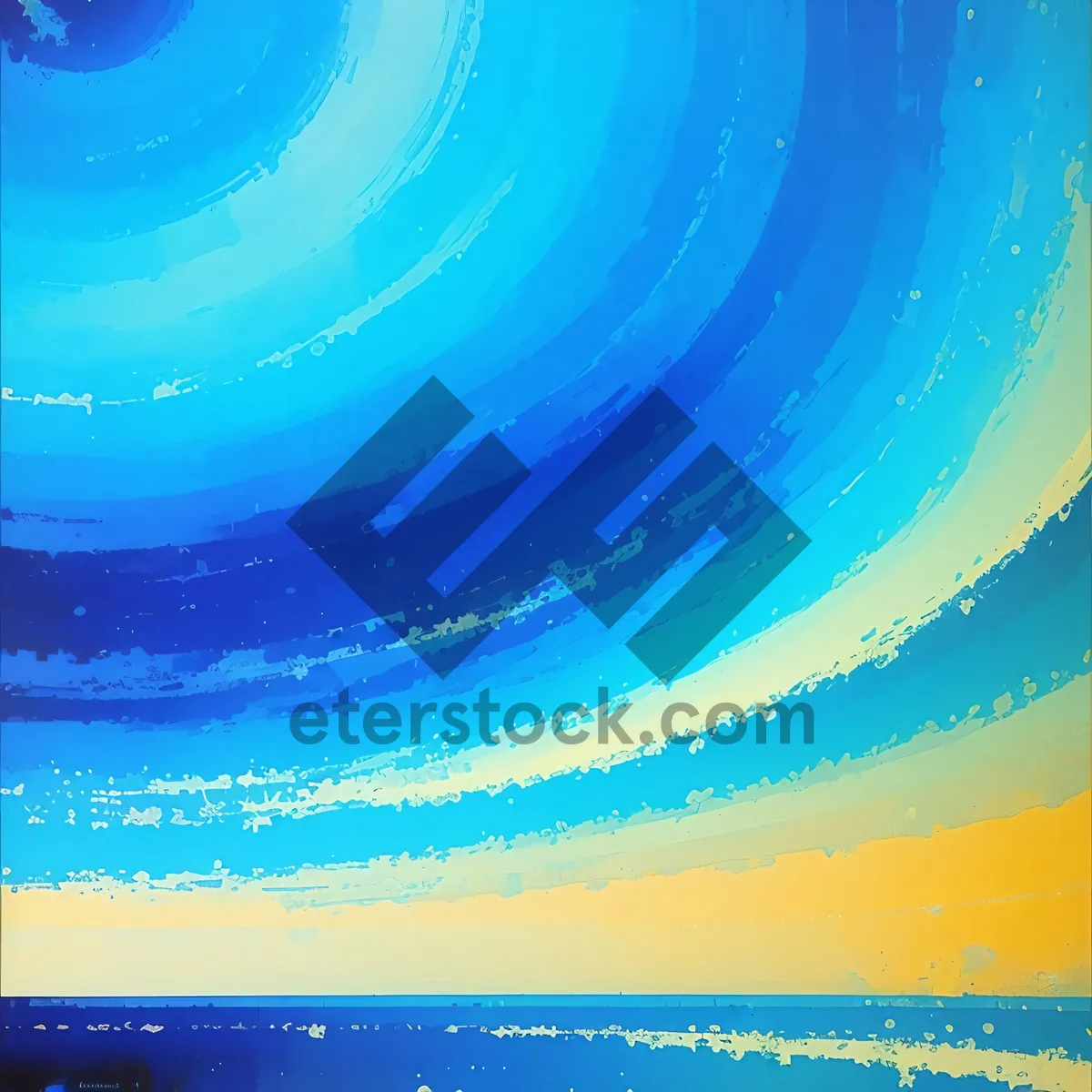 Picture of Fluid Celestial Splash: Abstract Motion in Space