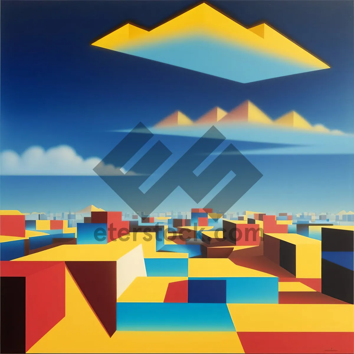 Picture of Geometric Pyramid Icon Design