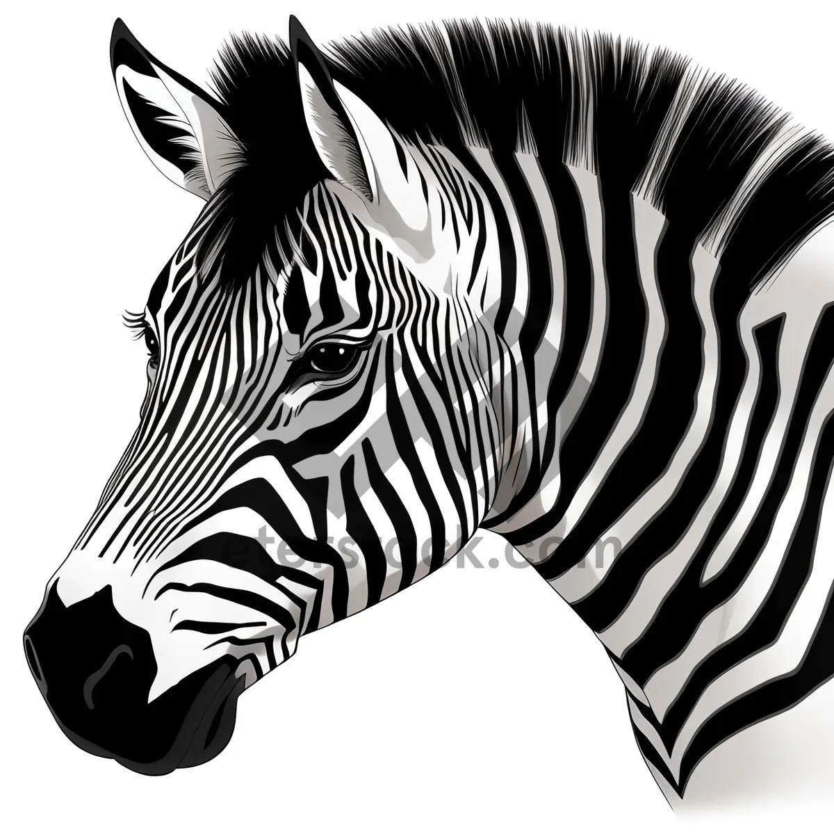 Picture of Striped Equine Majesty Roaming South African Grasslands