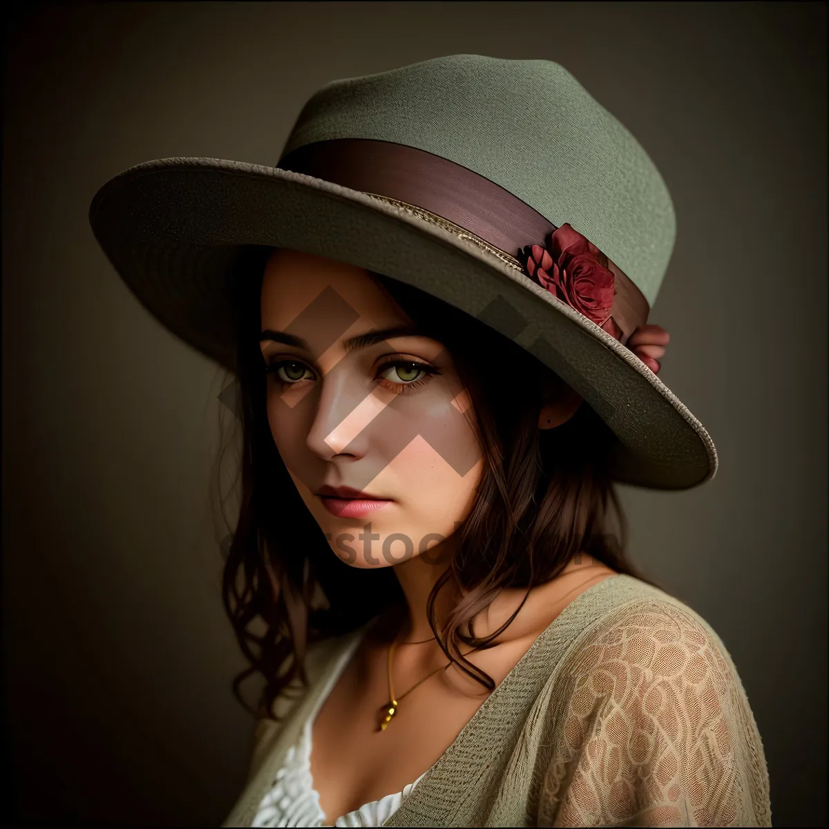 Picture of Stylish Cowboy Hat Fashion Portrait