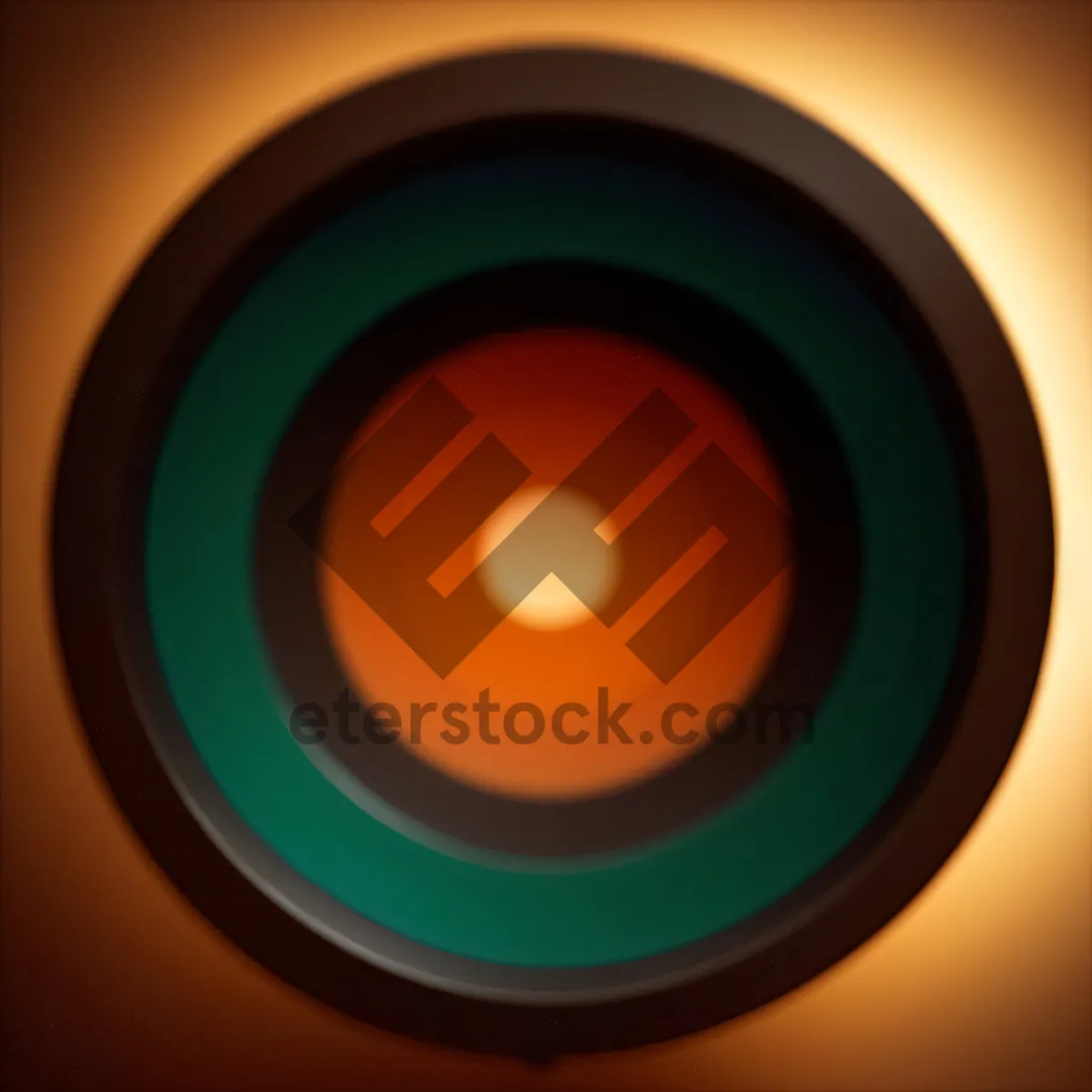 Picture of Shiny Black Circle Button: Modern Acoustic Web Icon