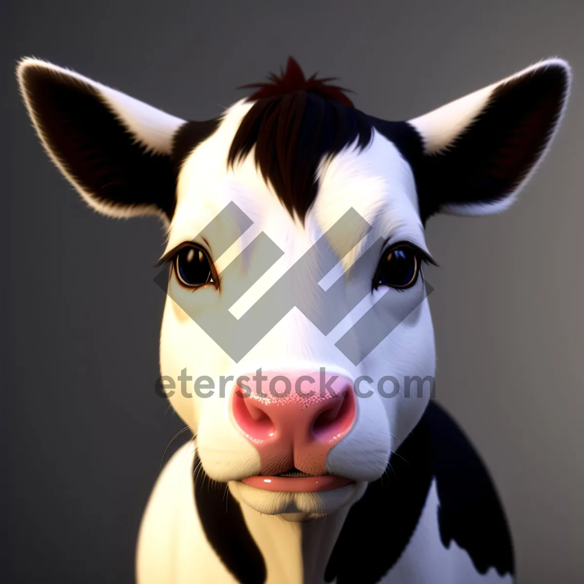 Picture of Adorable Baby Cartoon Animal with Fun Ears at Ranch