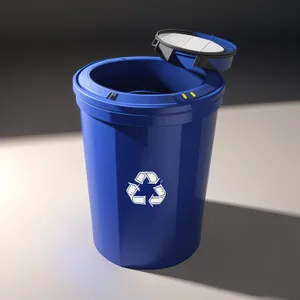 Plastic Drink Can in Ashcan Bin