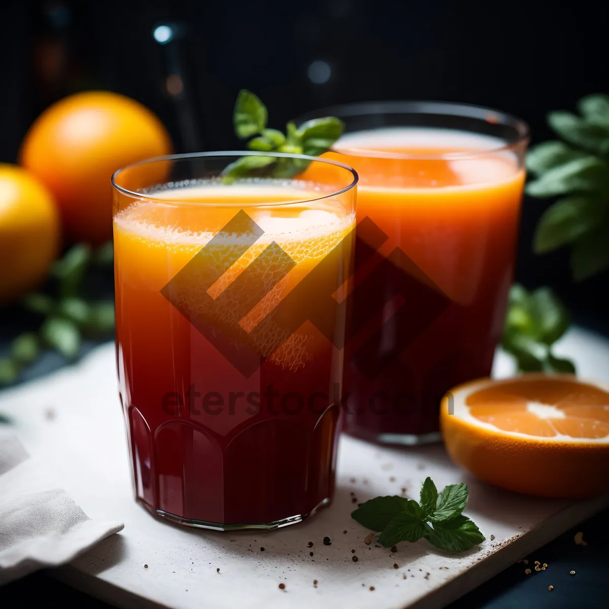 Picture of Healthy Fruit Salad with Fresh Tomatoes and Oranges