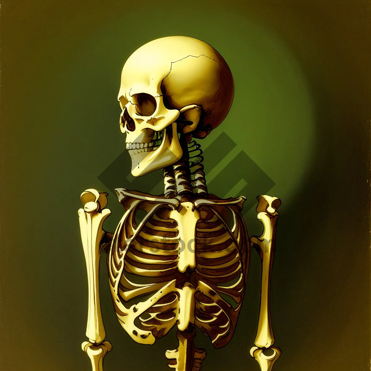 Picture of Spooky 3D Skeleton Bust Sculpture