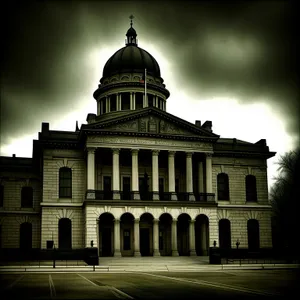 City's Historic Dome Shrouded in Glorious Sky