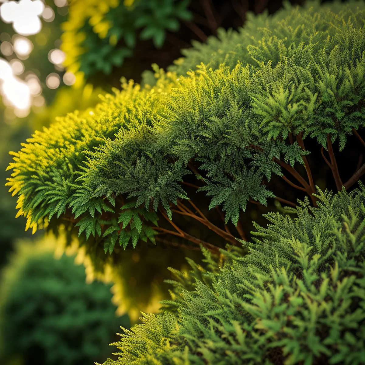 Picture of Vibrant Fir Tree in Lush Forest