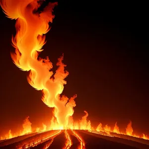 Fiery Blaze Illuminates Warmth and Power.
