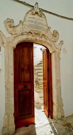 Ancient Church Exterior with Ornate Doorway