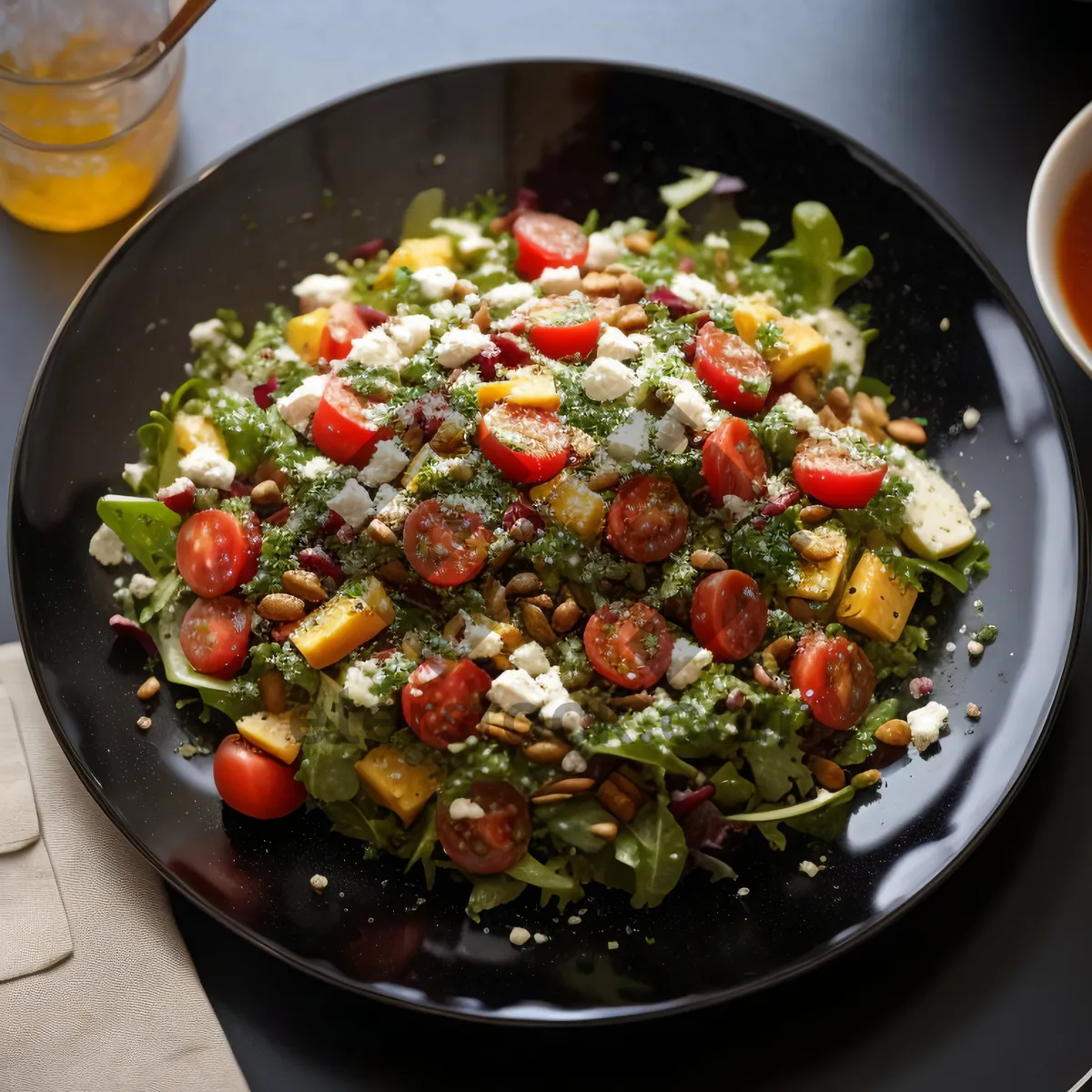 Picture of Fresh and Healthy Vegetarian Gumbo Salad Meal