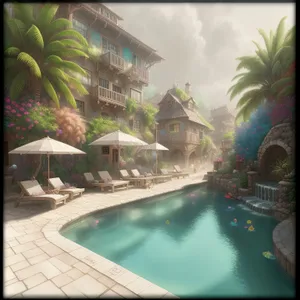 Tropical Paradise Poolside Retreat.