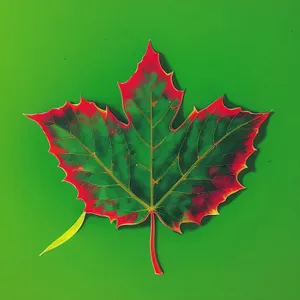 Poisonous Maple Leaf Decoration for Autumn Season