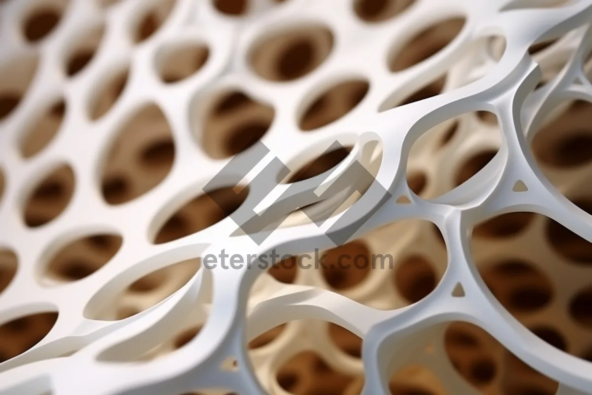 Picture of metal honeycomb circle pattern design texture art deco wallpaper