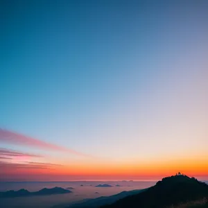 Golden Horizon: A Serene Summer Sunset over the Sea