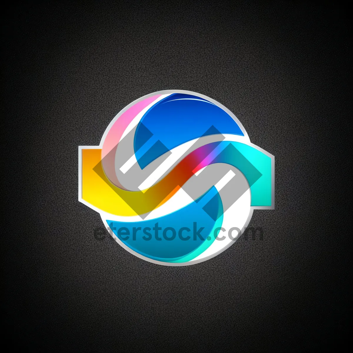 Picture of Vibrant Circle of Shiny Glass Icon