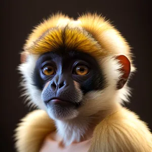 Wild Primate Portrait: Cute Ape with Furry Face