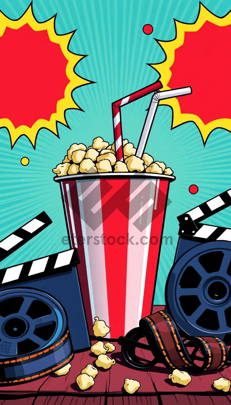 Picture of Colorful cartoon cereal box design with pencil sketch.