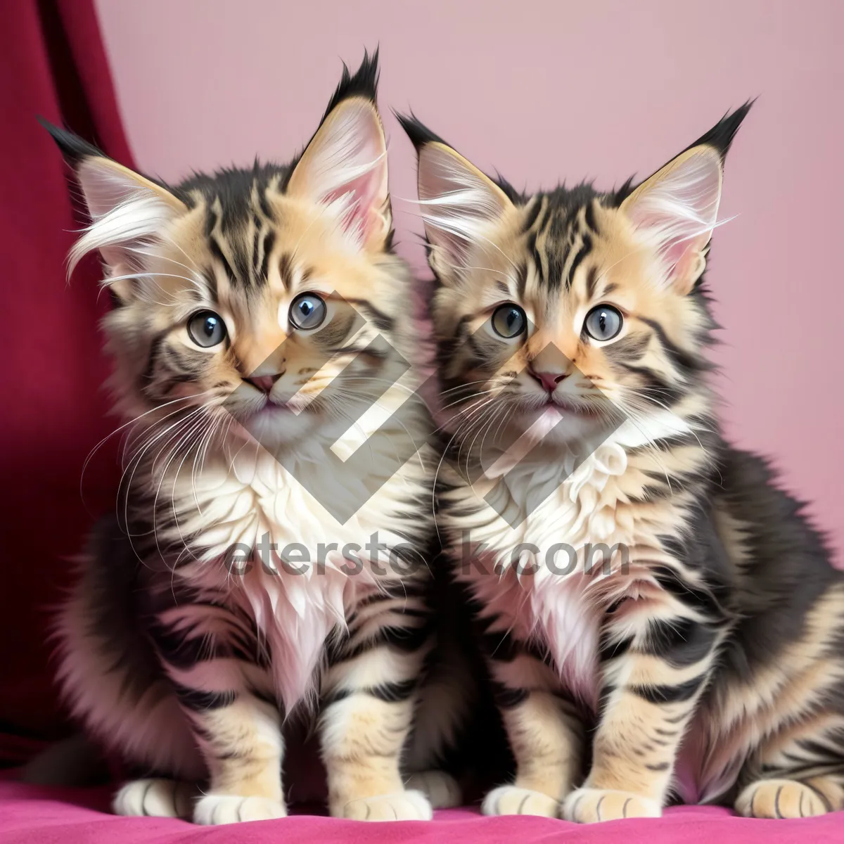 Picture of Playful gray tabby kitten with adorable eyes