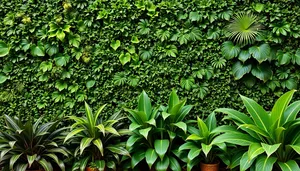 Summer foliage in a garden