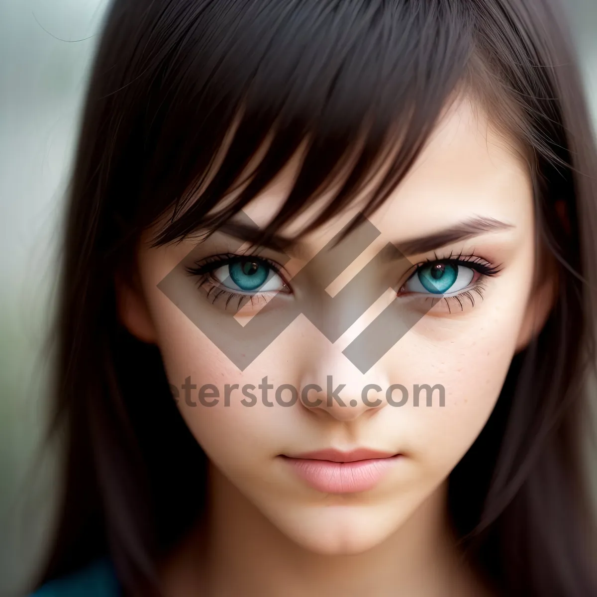 Picture of Stunning brunette with captivating eyes and sensual smile