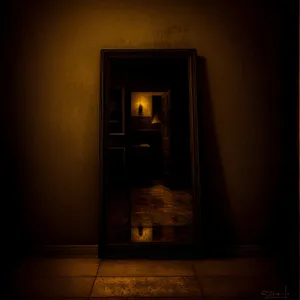 Antique Cell Room with Dark Door