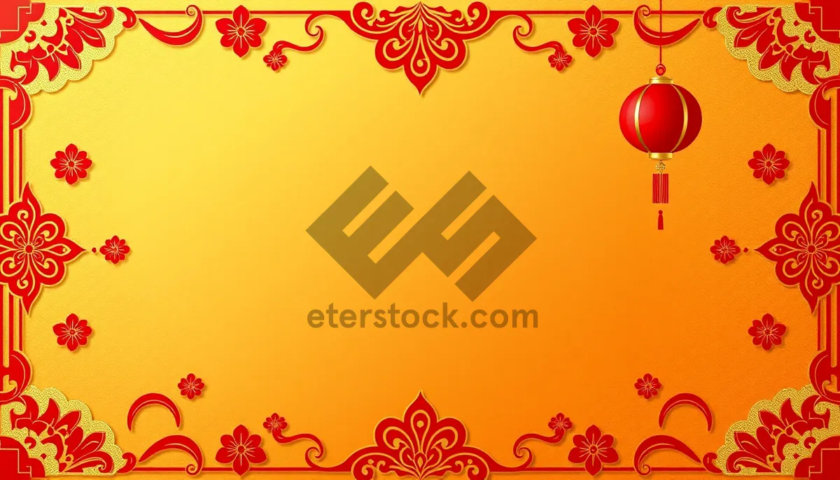 Picture of Floral Holiday Pattern Decoration Frame Leaf Curves