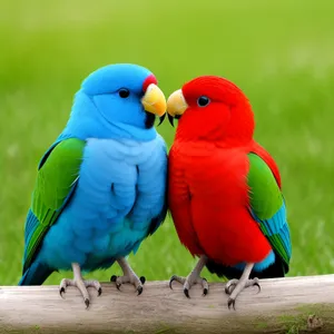 Colorful Macaw Perched, Flapping Feathers