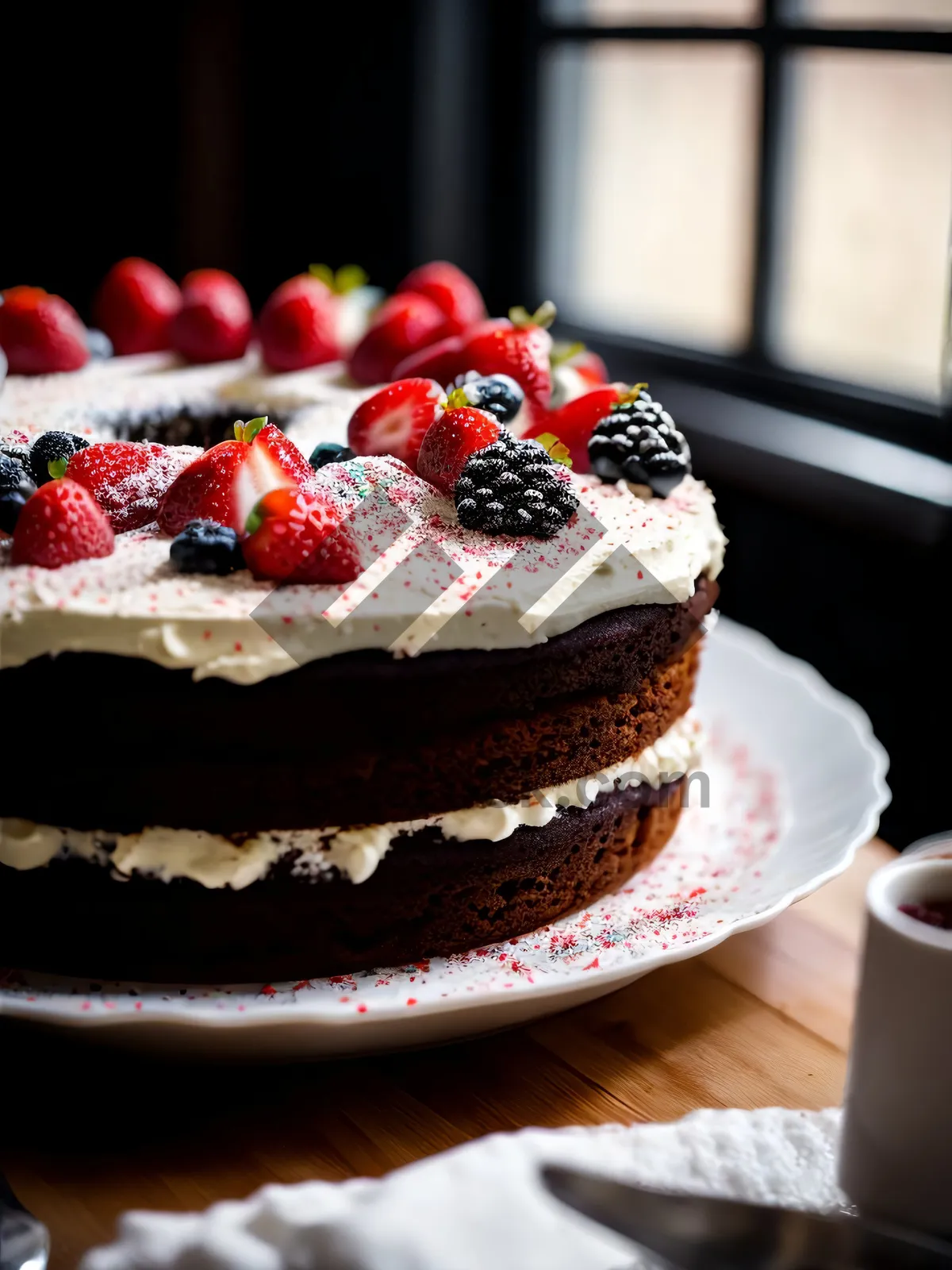 Picture of Delicious Berry Trifle with Fresh Cream