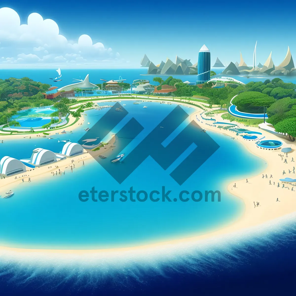 Picture of Sun-kissed Beach Paradise - Tropical Summer getaway with azure waters and sandy shores