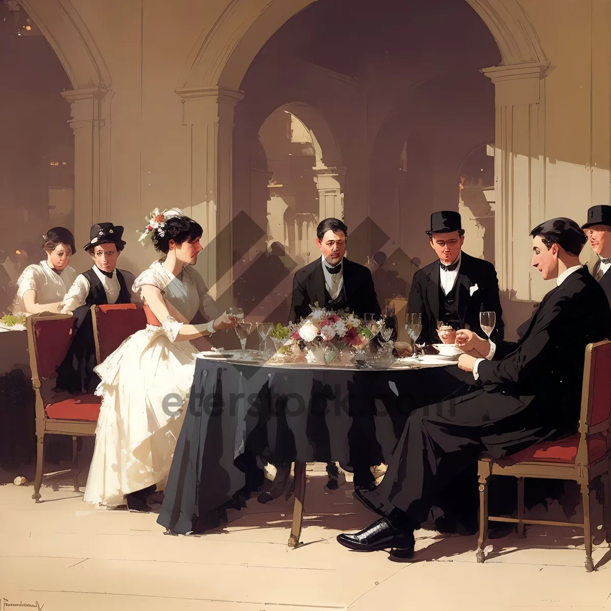 Picture of Happy business team meeting in office.