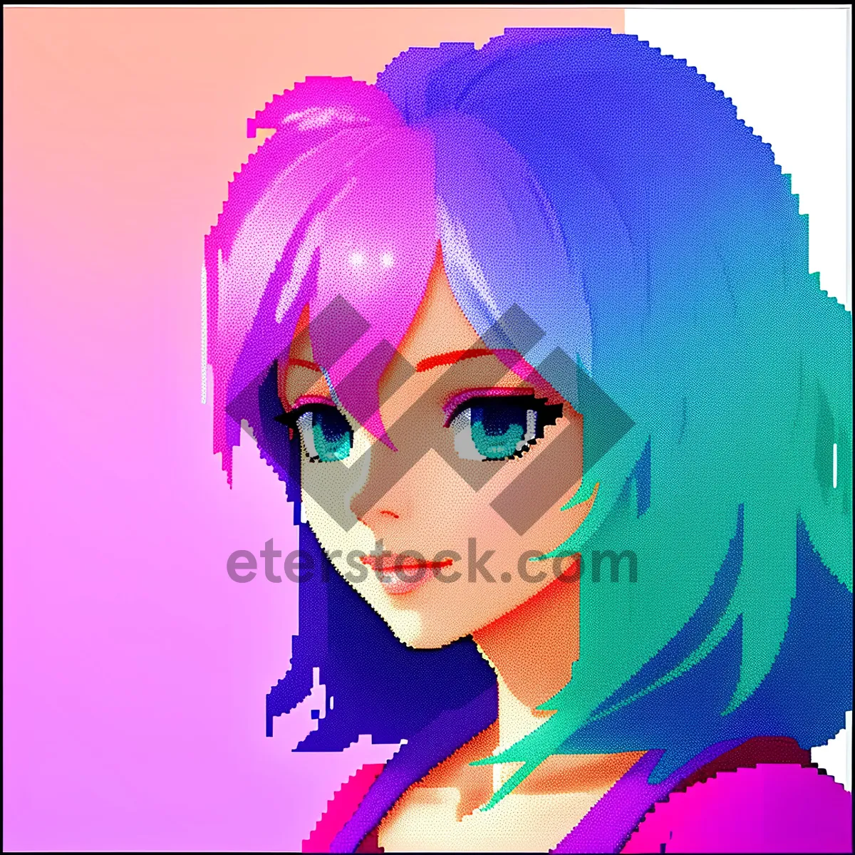 Picture of Artistic Charm: Fashionable Portrait with Makeup and Amulet