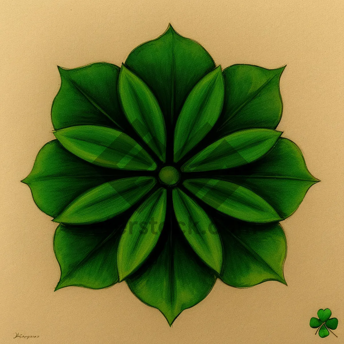 Picture of Lotus Leaf Floral Pattern Design