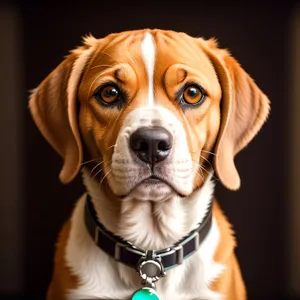 Adorable Beagle Puppy: Purebred Canine Companion in Studio