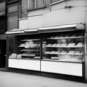 Modern stainless steel oven with rotisserie feature