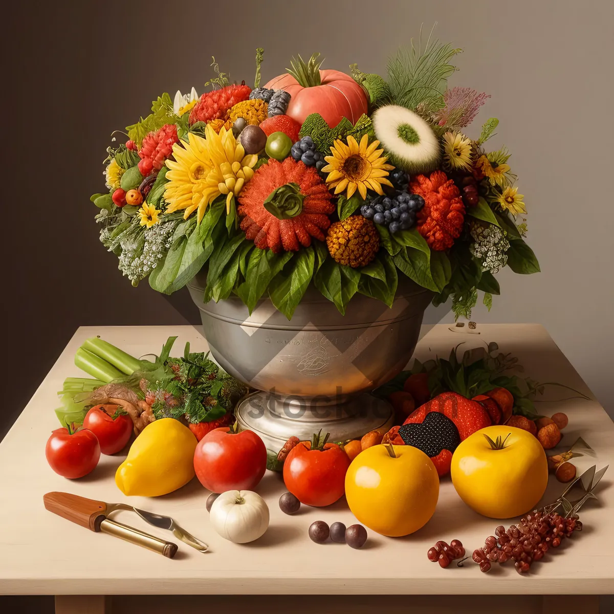 Picture of Fresh Fruit Basket: A Variety of Healthy Produce